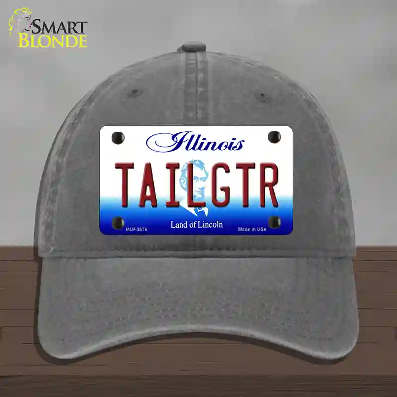 Tailgtr Illinois Novelty License Plate Hat Unconstructed Cotton / Charcoal