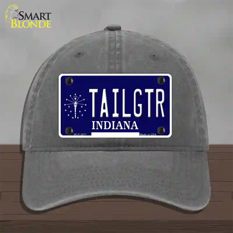 Tailgtr Indiana Novelty License Plate Hat Unconstructed Cotton / Charcoal