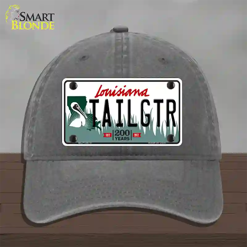 Tailgtr Louisiana Novelty License Plate Hat Unconstructed Cotton / Charcoal