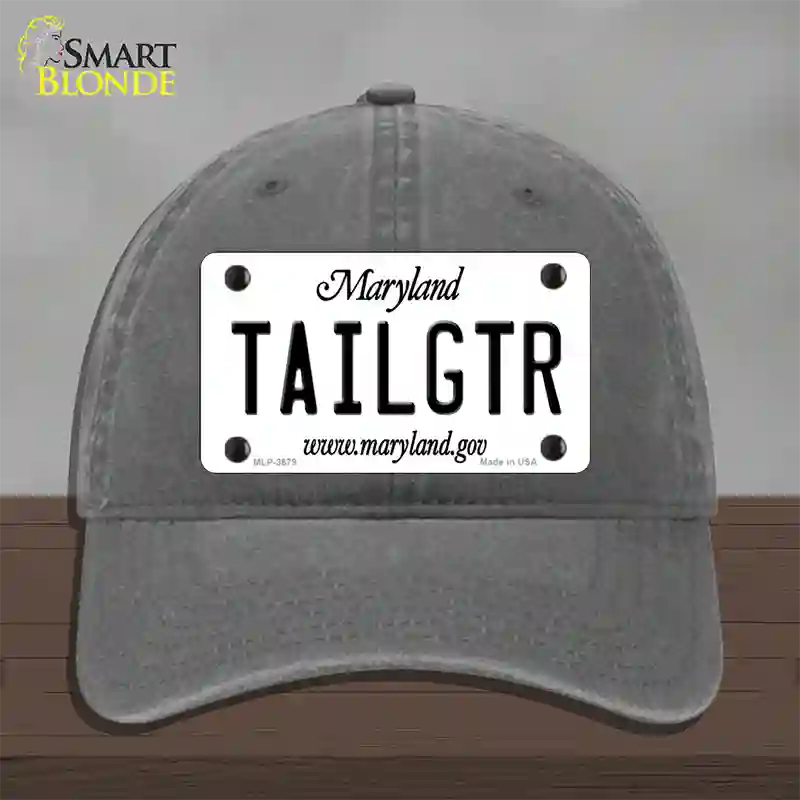 Tailgtr Maryland Novelty License Plate Hat Unconstructed Cotton / Charcoal