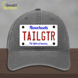 Tailgtr Massachusetts Novelty License Plate Hat Unconstructed Cotton / Charcoal