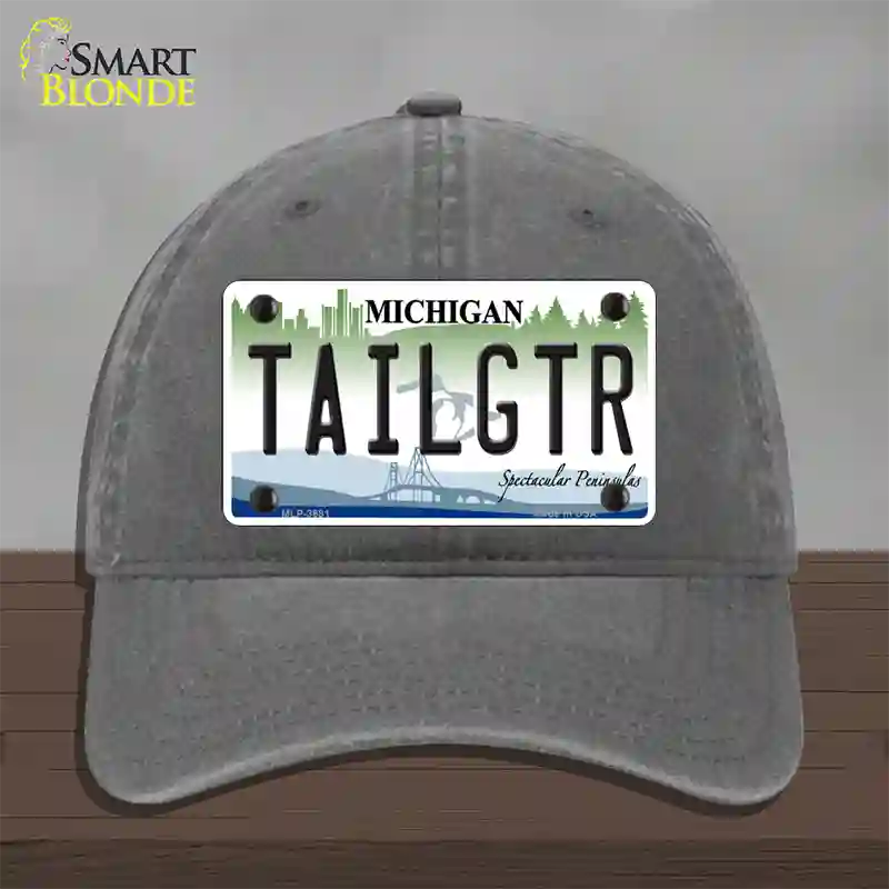 Tailgtr Michigan Novelty License Plate Hat Unconstructed Cotton / Charcoal