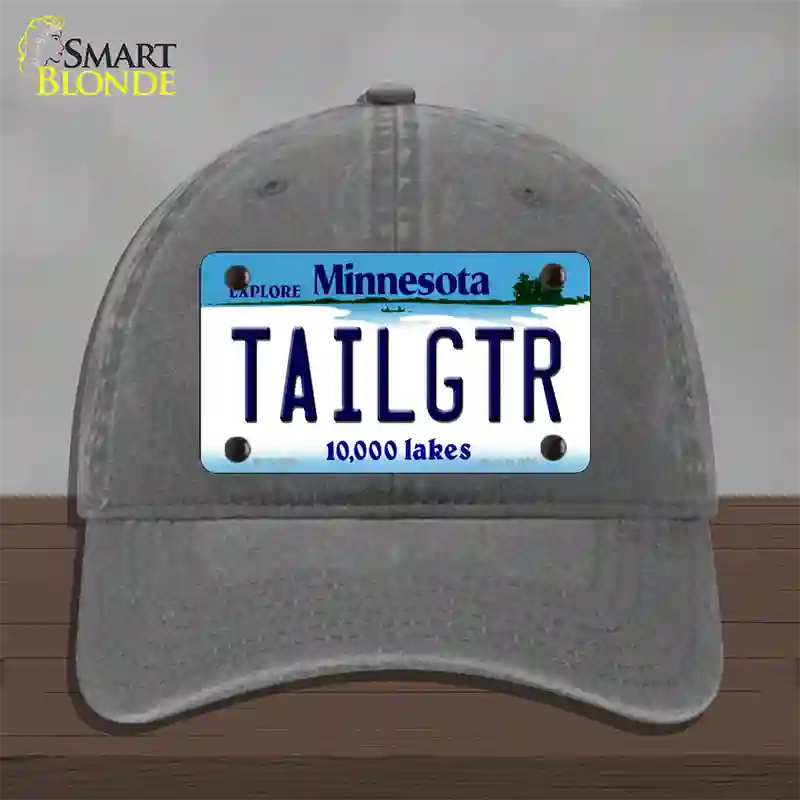 Tailgtr Minnesota Novelty License Plate Hat Unconstructed Cotton / Charcoal