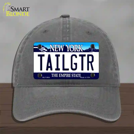 Tailgtr New York Novelty License Plate Hat Unconstructed Cotton / Charcoal