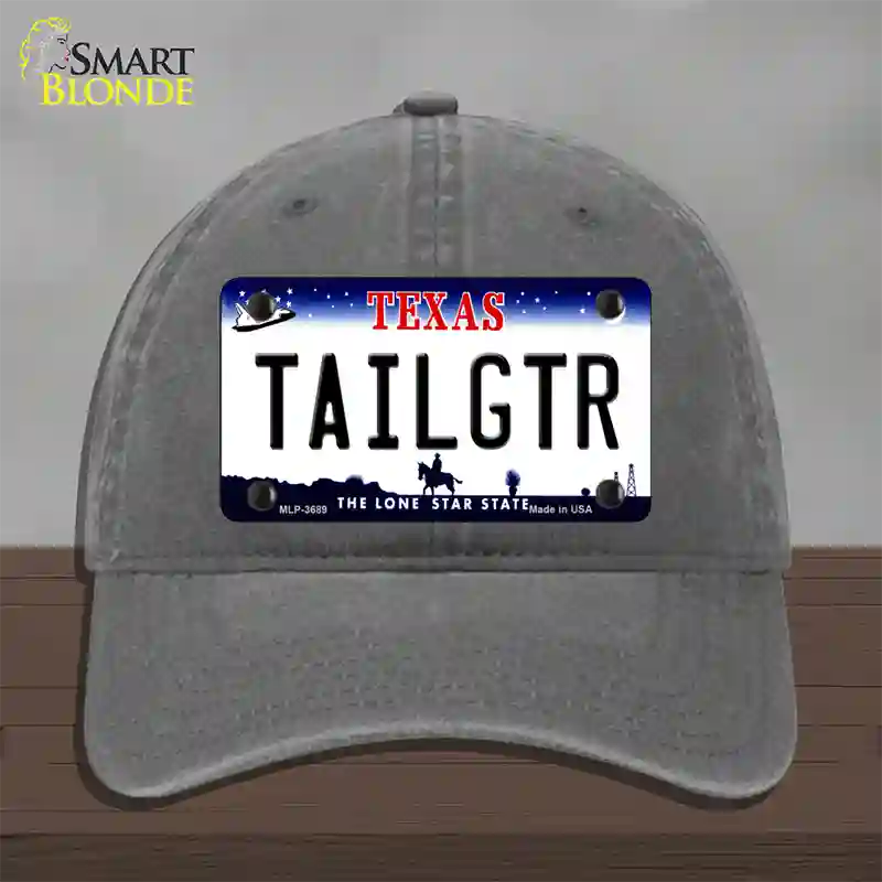 Tailgtr Texas Novelty License Plate Hat Unconstructed Cotton / Charcoal