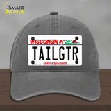 Tailgtr Wisconsin Novelty License Plate Hat Unconstructed Cotton / Charcoal