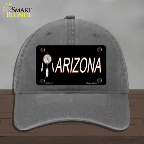 Dreamweaver Offset Arizona Novelty License Plate Hat Unconstructed Cotton / Charcoal