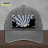 Southwest Gray Sunset Novelty License Plate Hat Unconstructed Cotton / Charcoal