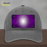 Purple White Fade Scratched Novelty License Plate Hat Unconstructed Cotton / Charcoal