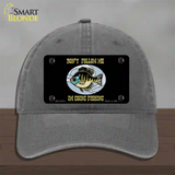 Dont Follow Me Novelty License Plate Hat Unconstructed Cotton / Charcoal