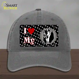 I Love My Bloodhound Novelty License Plate Hat Unconstructed Cotton / Charcoal