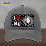 I Love My Cairn Terrier Novelty License Plate Hat Unconstructed Cotton / Charcoal