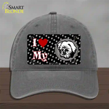 I Love My Lhasa Apso Novelty License Plate Hat Unconstructed Cotton / Charcoal