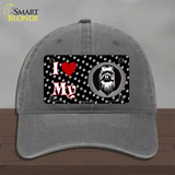 I Love My Pekingese Novelty License Plate Hat Unconstructed Cotton / Charcoal