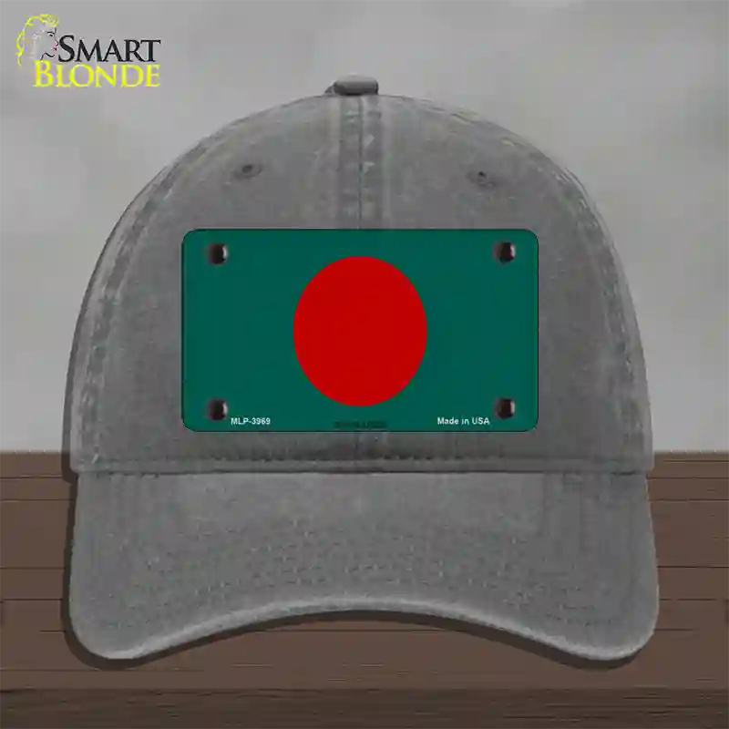 Bangladesh Flag Novelty License Plate Hat Unconstructed Cotton / Charcoal