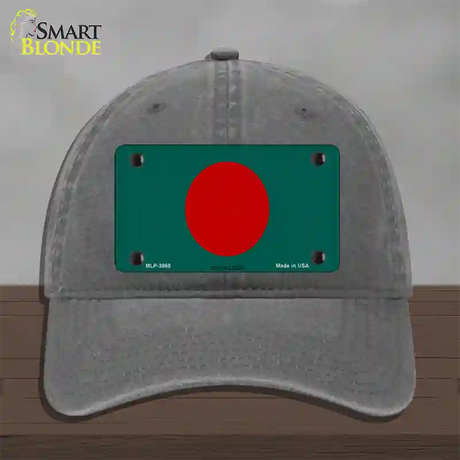 Bangladesh Flag Novelty License Plate Hat Unconstructed Cotton / Charcoal