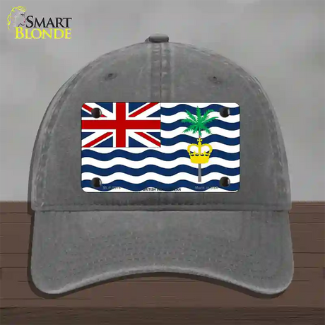 British Indian Ocean Flag Novelty License Plate Hat Unconstructed Cotton / Charcoal