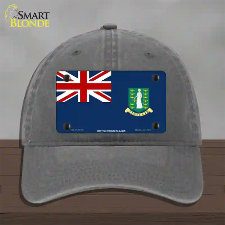 British Virgin Islands Flag Novelty License Plate Hat Unconstructed Cotton / Charcoal