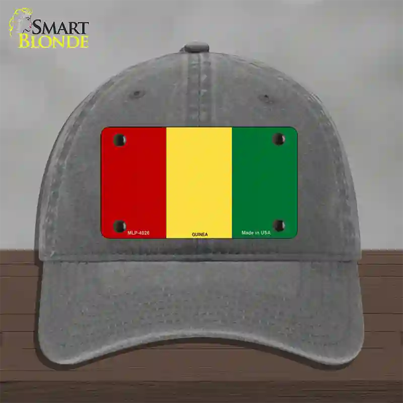 Guinea Flag Novelty License Plate Hat Unconstructed Cotton / Charcoal