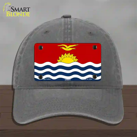 Kiribati Flag Novelty License Plate Hat Unconstructed Cotton / Charcoal