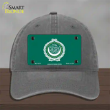 League Of Arab States Flag Novelty License Plate Hat Unconstructed Cotton / Charcoal