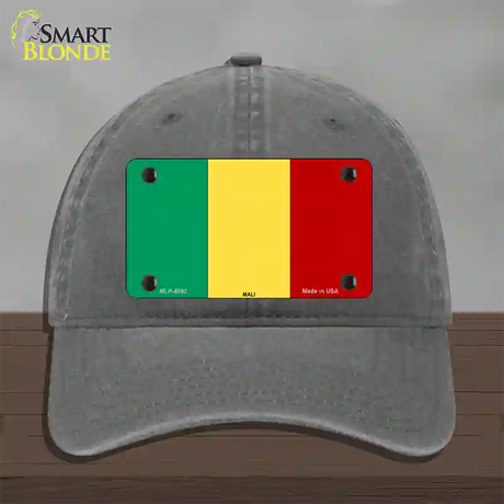 Mali Flag Novelty License Plate Hat Unconstructed Cotton / Charcoal