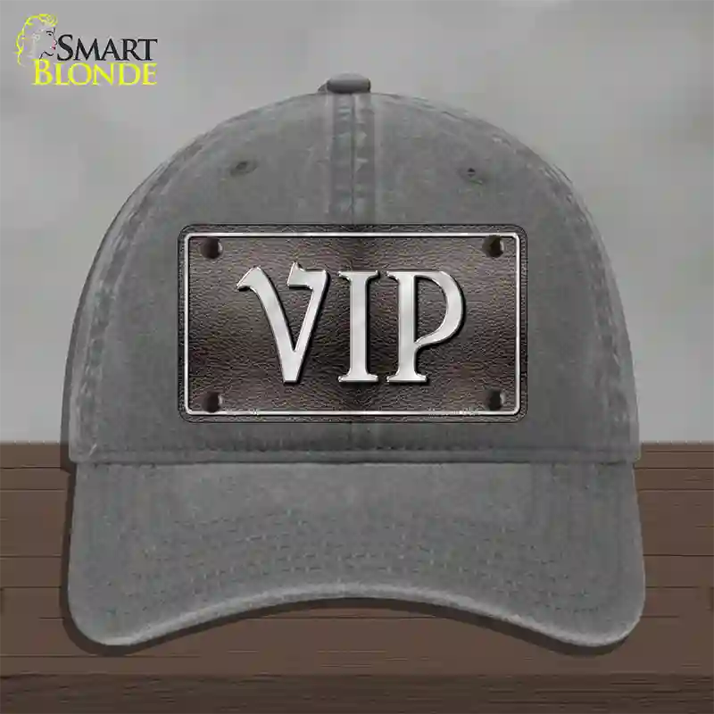 VIP Novelty License Plate Hat Unconstructed Cotton / Charcoal