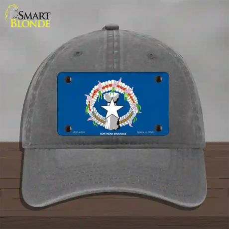 Northern Marianas Flag Novelty License Plate Hat Unconstructed Cotton / Charcoal