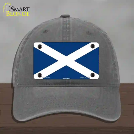 Scotland Flag Novelty License Plate Hat Unconstructed Cotton / Charcoal