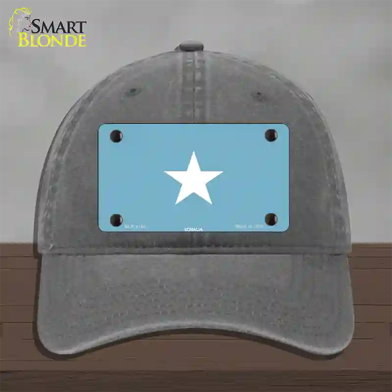 Somalia Flag Novelty License Plate Hat Unconstructed Cotton / Charcoal