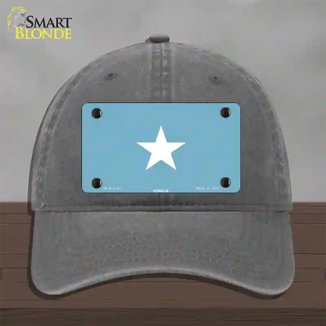 Somalia Flag Novelty License Plate Hat Unconstructed Cotton / Charcoal