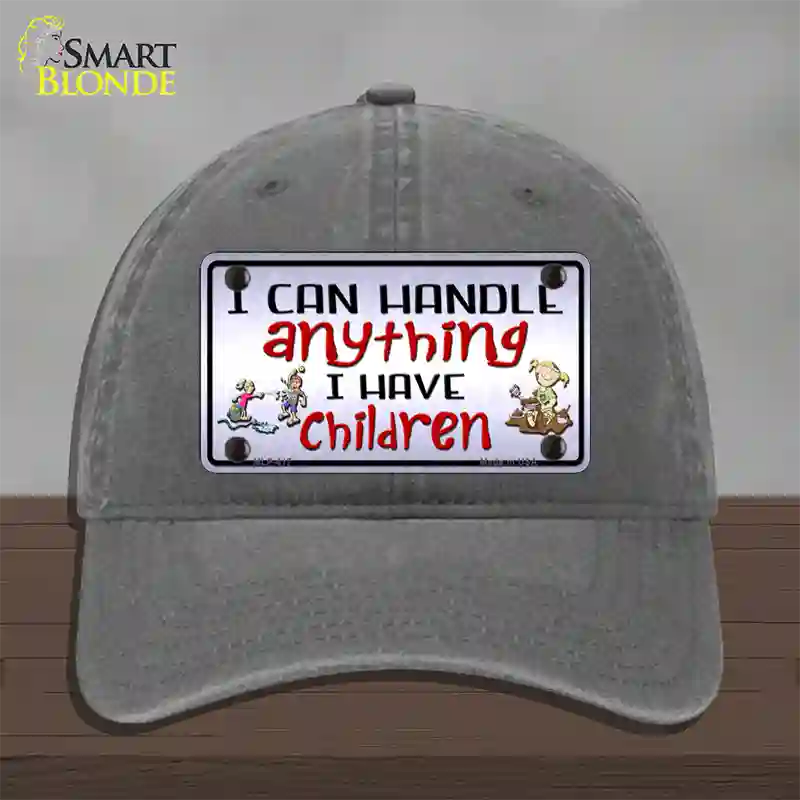 I Can Handle Anything Novelty License Plate Hat Unconstructed Cotton / Charcoal