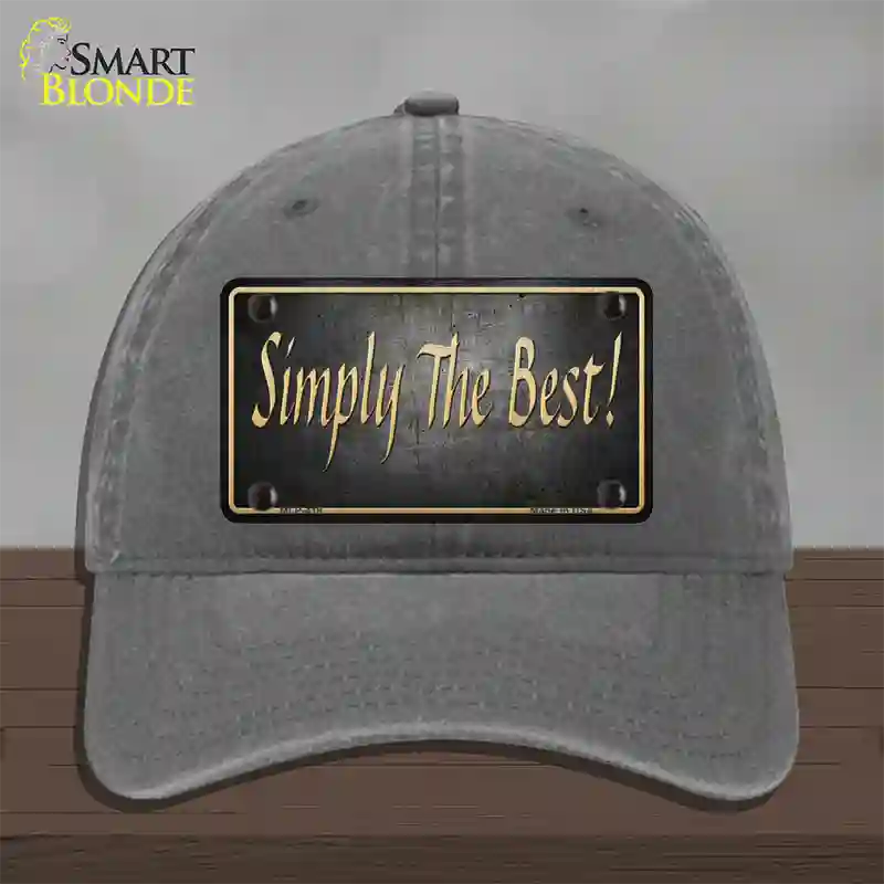 Simply The Best License Novelty License Plate Hat Unconstructed Cotton / Charcoal