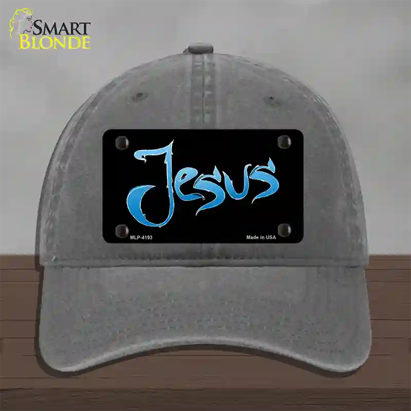 Jesus Novelty License Plate Hat Unconstructed Cotton / Charcoal