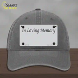 In Loving Memory Gray Novelty License Plate Hat Unconstructed Cotton / Charcoal