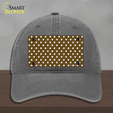 Brown Polka Dot Novelty License Plate Hat Unconstructed Cotton / Charcoal