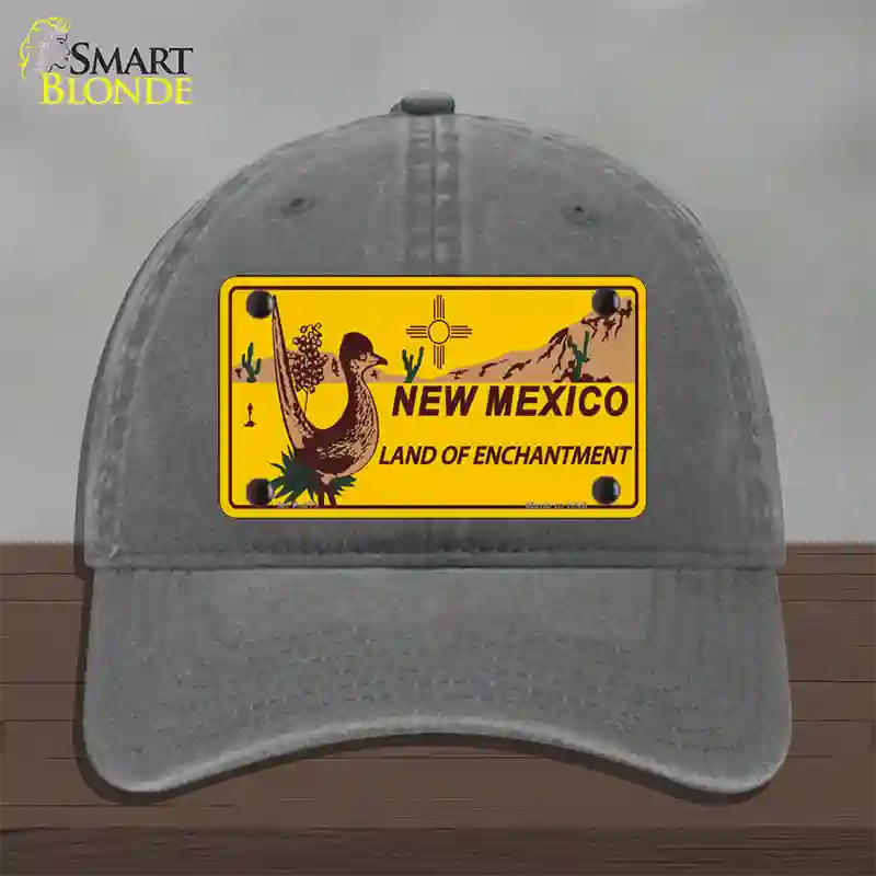 Roadrunner New Mexico Novelty License Plate Hat Unconstructed Cotton / Charcoal