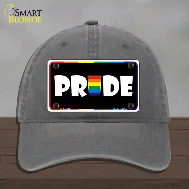 Pride Novelty License Plate Hat Unconstructed Cotton / Charcoal