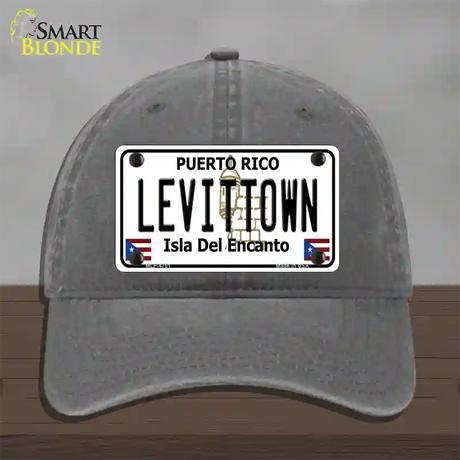 Levittown Puerto Rico Novelty License Plate Hat Unconstructed Cotton / Charcoal