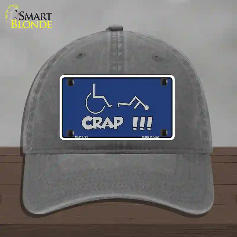 Handicap Crap Logo Novelty License Plate Hat Unconstructed Cotton / Charcoal