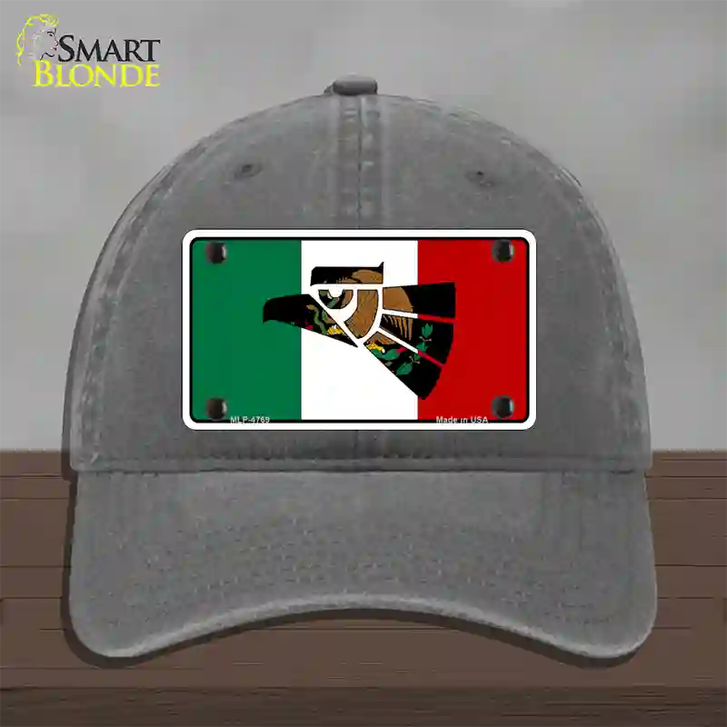 Made In Mexico Flag Novelty License Plate Hat Unconstructed Cotton / Charcoal