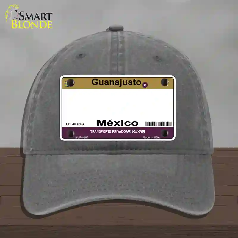 Guanajuato Mexico Blank Novelty License Plate Hat Unconstructed Cotton / Charcoal