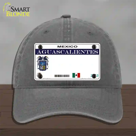 Aguascalientes Mexico Novelty License Plate Hat Unconstructed Cotton / Charcoal