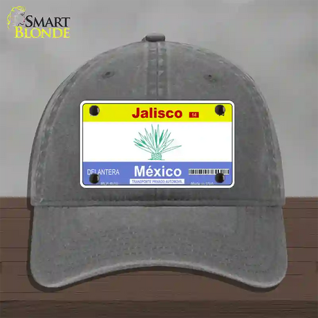 Jalisco Mexico Blank Novelty License Plate Hat Unconstructed Cotton / Charcoal