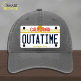 California Outtatime Novelty License Plate Hat Unconstructed Cotton / Charcoal