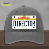 Director California Novelty License Plate Hat Unconstructed Cotton / Charcoal