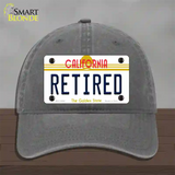 Retired California Novelty License Plate Hat Unconstructed Cotton / Charcoal