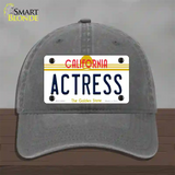 Actress California Novelty License Plate Hat Unconstructed Cotton / Charcoal