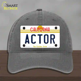 Actor California Novelty License Plate Hat Unconstructed Cotton / Charcoal