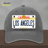 Los Angeles California State Novelty License Plate Hat Unconstructed Cotton / Charcoal